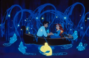 THE LITTLE MERMAID, clockwise from left: Prince Eric, Ariel, Flounder, 1989. © Walt Disney Pictures / courtesy Everett Collection