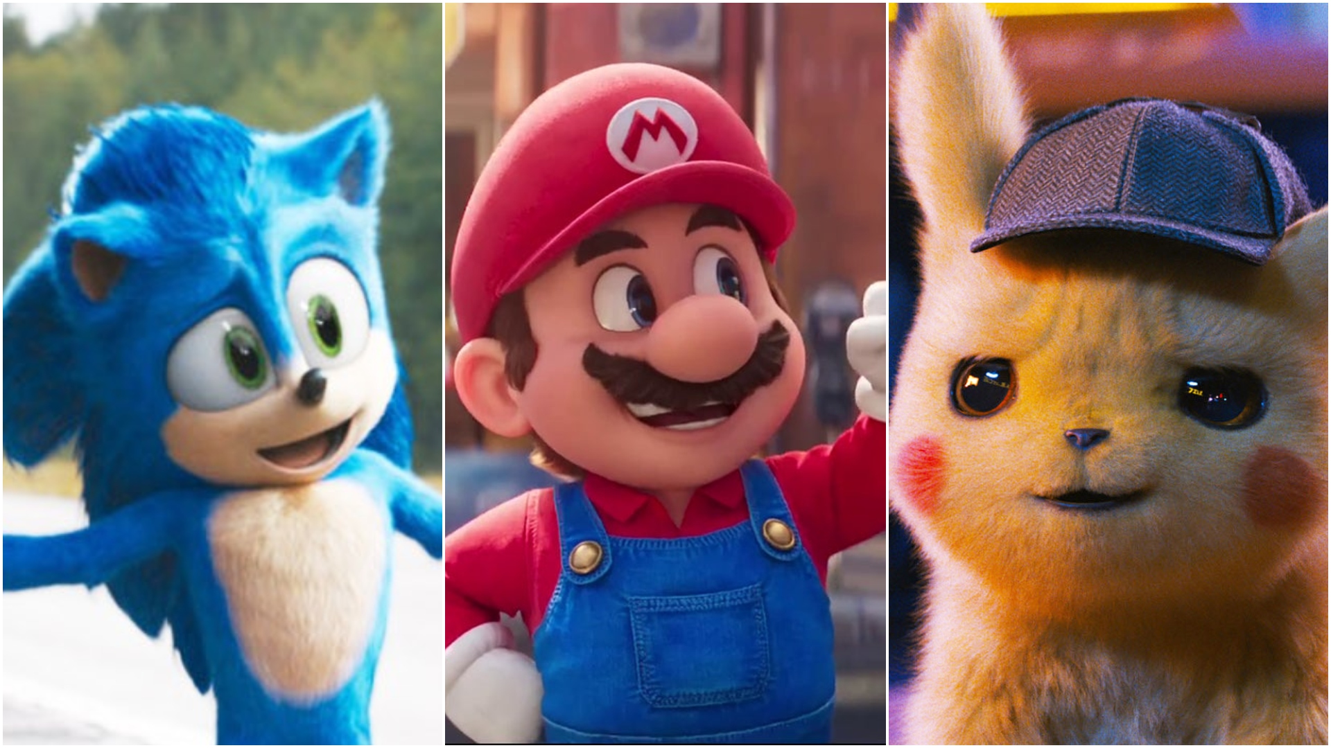 "The Super Mario Bros. Movie "Sonic The Hedgehog" "Pokémon: Detective Pikachu"