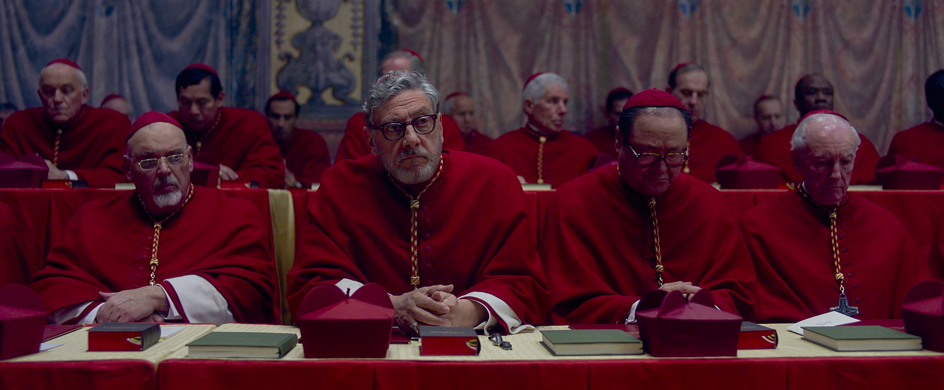 Sergio Castellitto stars as Cardinal Tedesco in director Edward Berger's CONCLAVE, a Focus Features release. Credit: Courtesy of Focus Features. © 2024 All Rights Reserved.