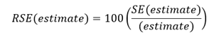 Relative standard error