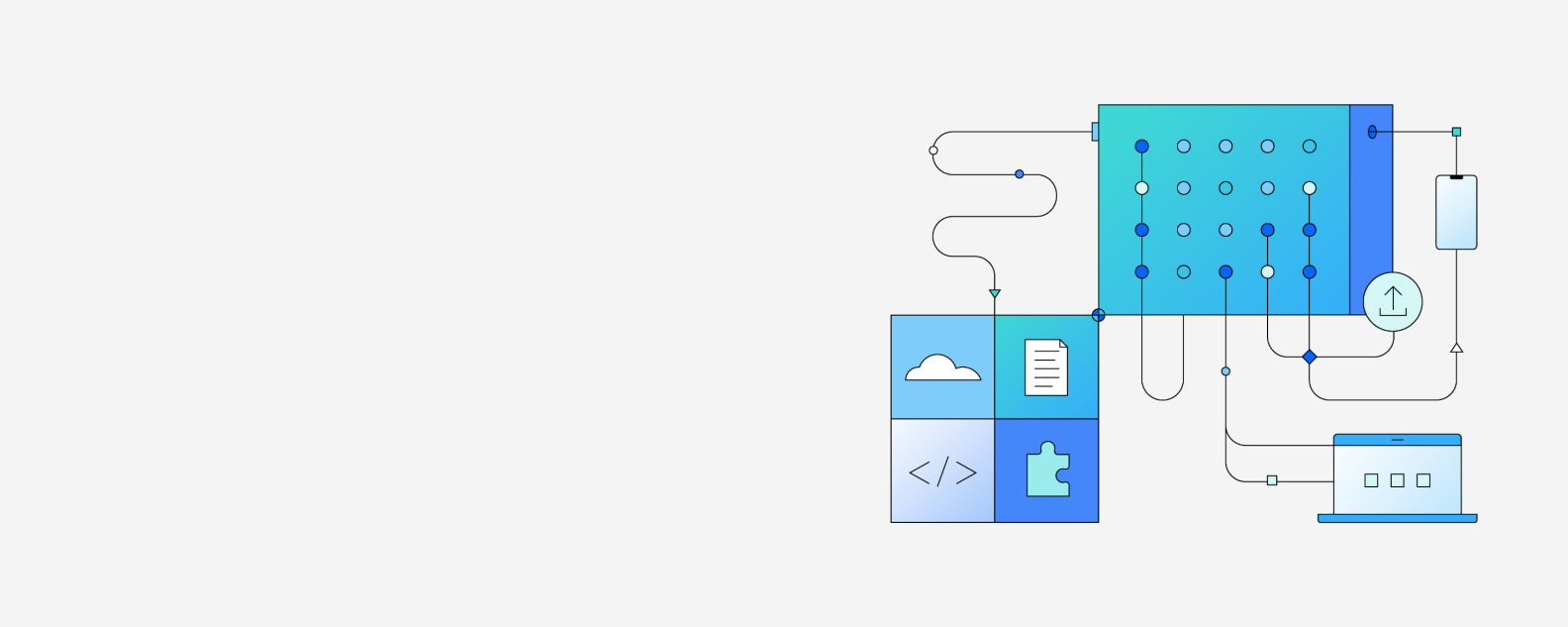 Illustration showing resources being input into machine