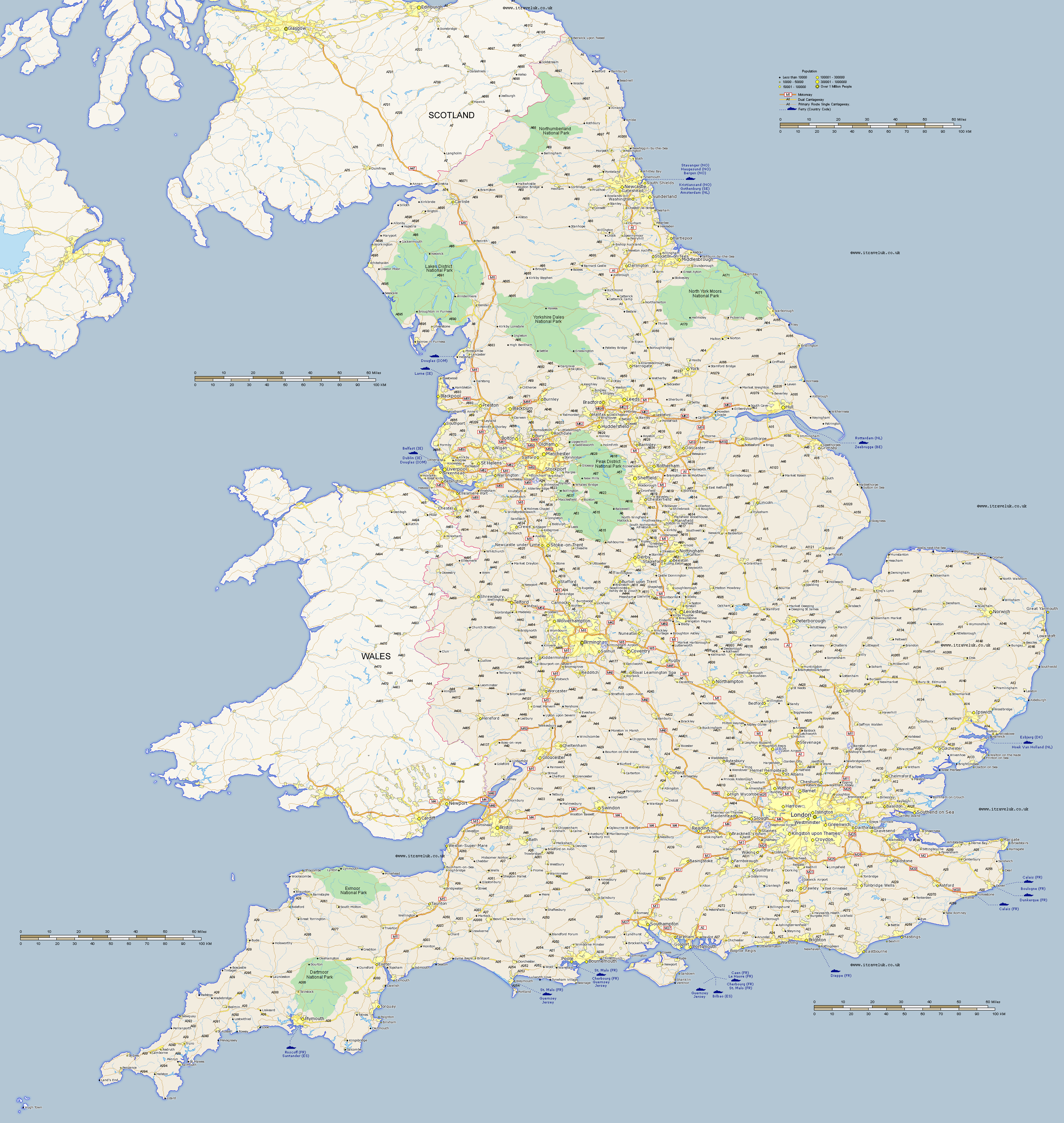 England Map Cities And Towns