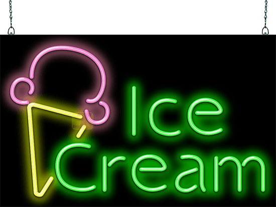 Ice Cream with Cone Neon Sign