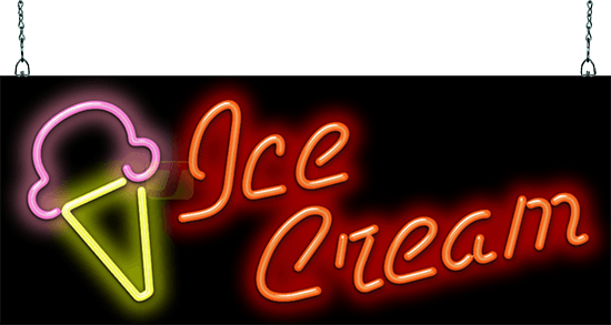 Ice Cream With Cone Neon Sign