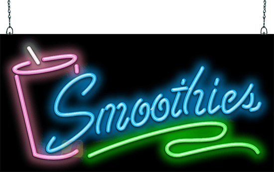 Smoothies with Cup Neon Sign