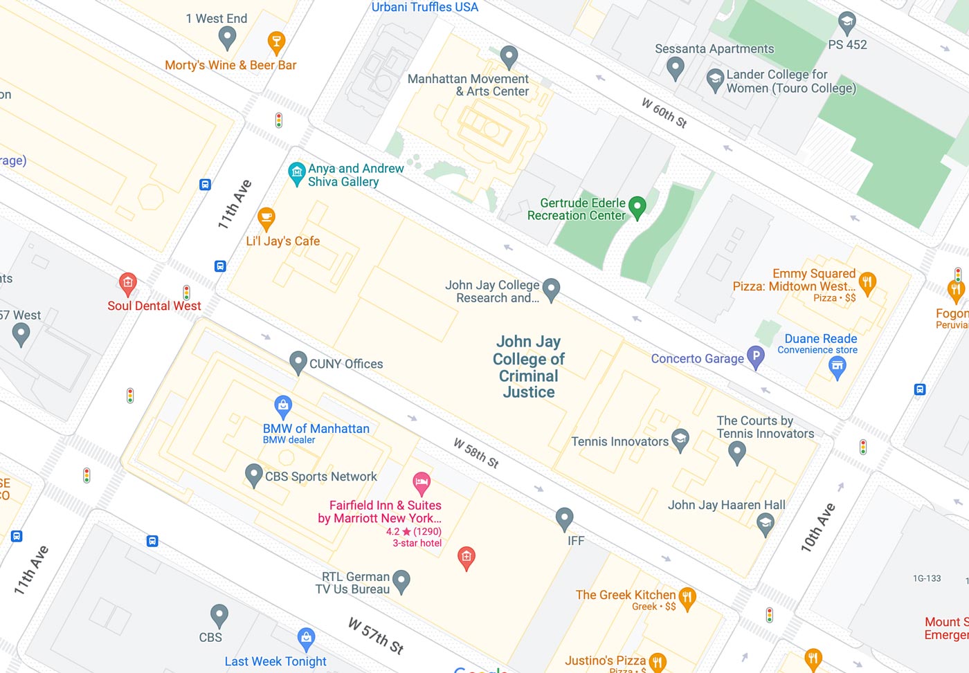 John Jay College map