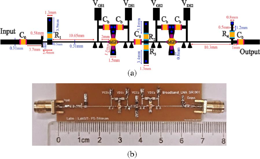 INGAAS HEMT BROADBAND MICROSTRIP RESISTIVE-TERMINATED LOW NOISE AMPLIFIER