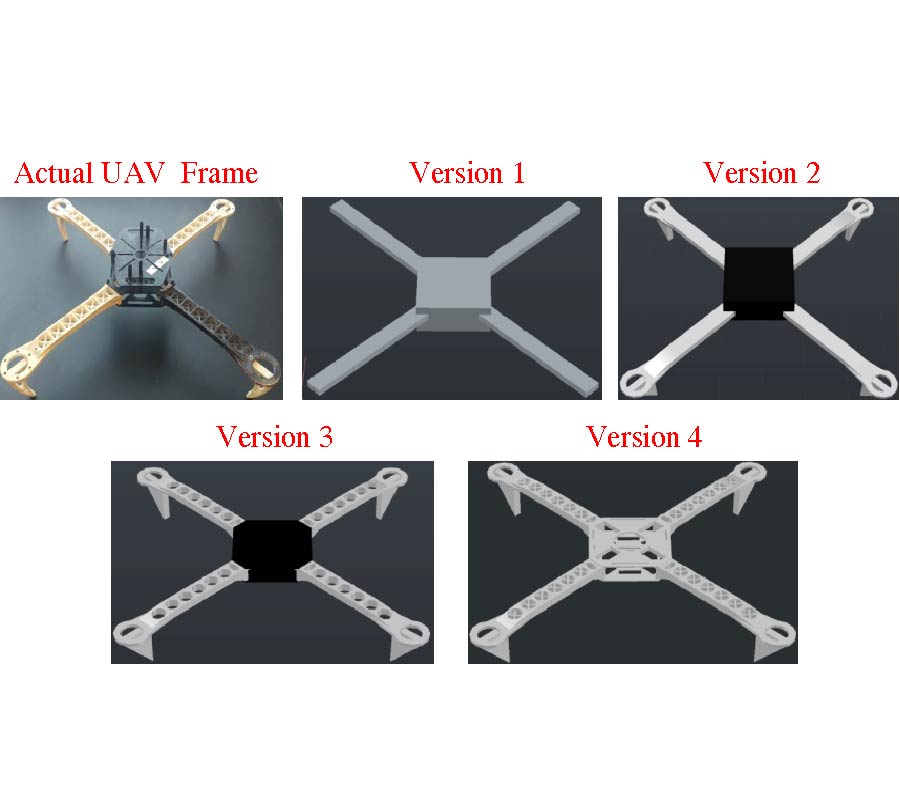 ELECTROMAGNETIC COMPATIBILITY STUDY OF QUADCOPTER UAVS: CHARACTERISTIC MODE ANALYSIS OF THE FRAME'S MATERIAL AND SHAPE EFFECT