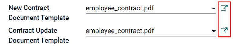 Contract details in optional tabs for a new contract.