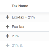 Die Seqenz der Steuern in Odoo bestimmt, welche Steuer zuerst angewandt wird