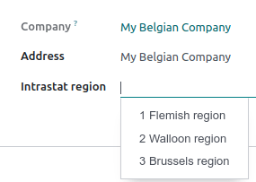 Einem Lagerhaus die Intrastat-Region hinzufügen