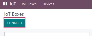 Verbindung einer IoT-Box in der Odoo-Datenbank.