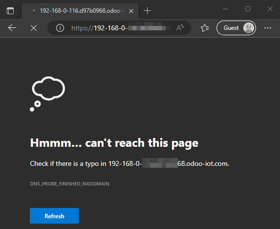 DNS-Problem im Edge-Browser in Windows 10.