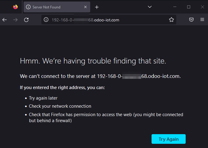 DNS-Problem im Firefox-Browser in Windows 10.