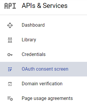 Google-OAuth-Zustimmungsauswahlmenü.