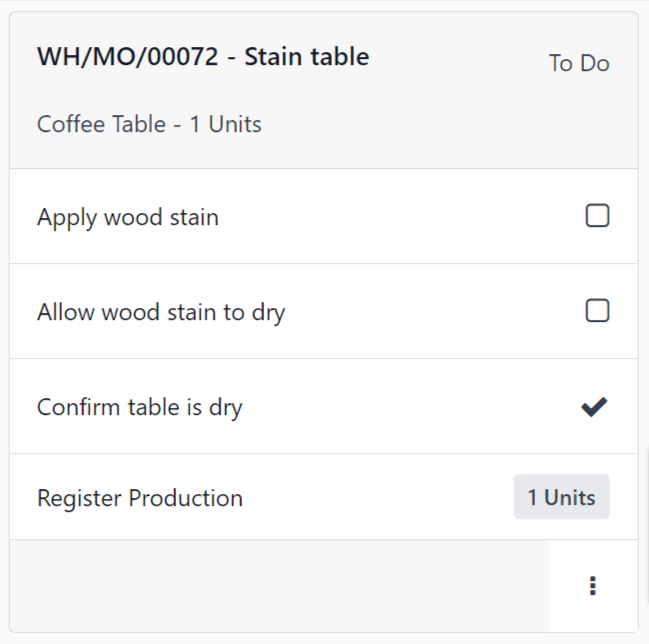 Eine Informationskarte für einen Arbeitsauftrag im Werkstatt-Modul.