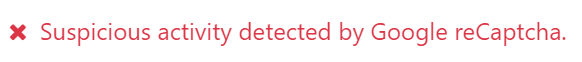 Message d'erreur de vérification reCAPTCHA Google