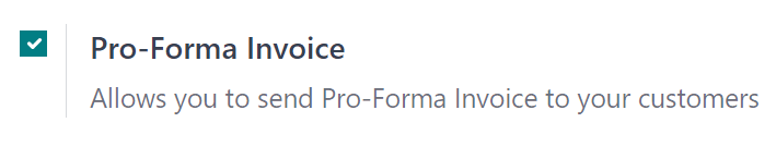 La fonctionnalité de facture pro forma dans l'application Ventes d'Odoo.