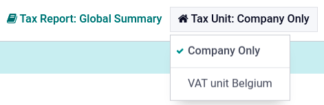 VAT 단위 세금 보고서