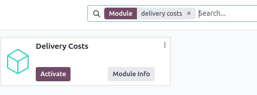 Install the Delivery Costs module.