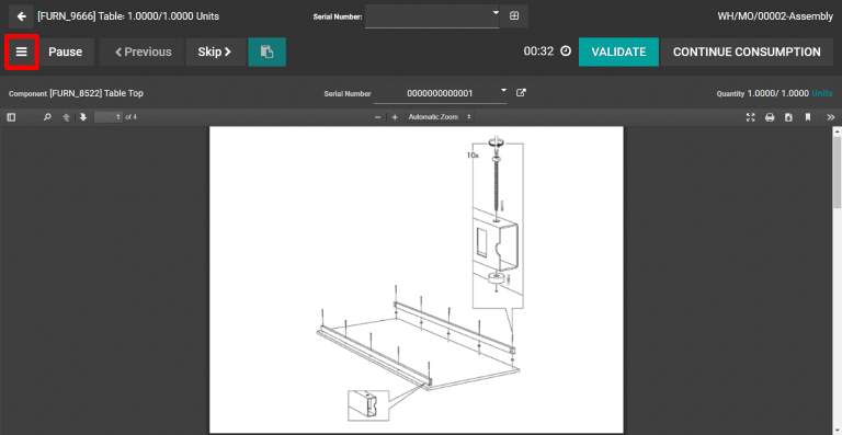 Acessar o menu de ordens de trabalho.