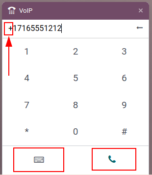 使用网络电话小工具拨打电话。