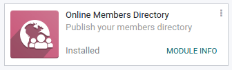 The Online Members directory module in Odoo.