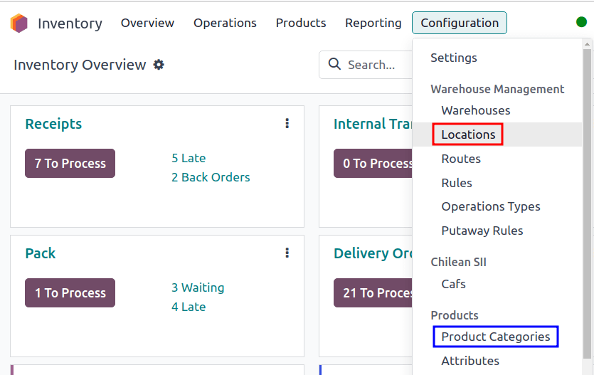 Cambiar la estrategia de remoción forzada en las categorías de los productos o en las ubicaciones.