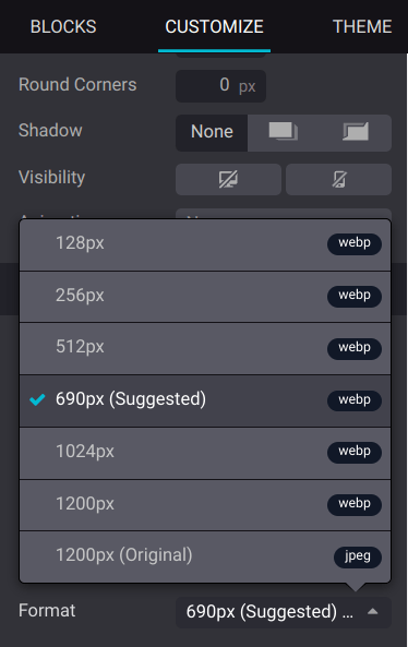 compression automatique d'images