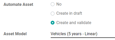 Automatisez les actifs sur un compte dans Odoo Comptabilité
