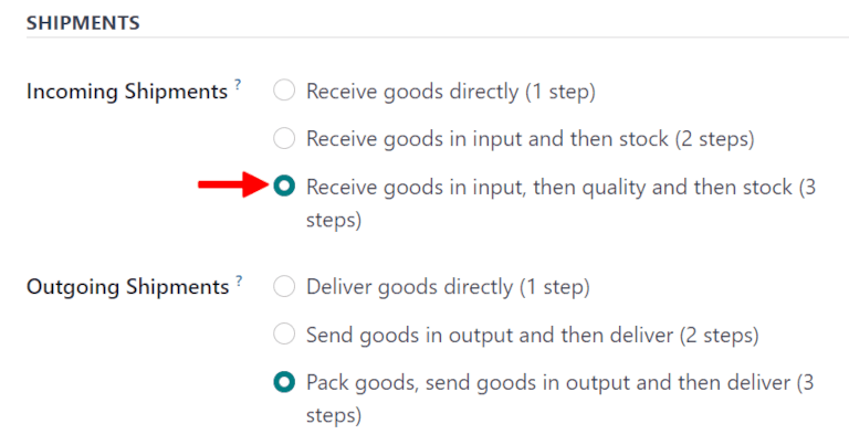 Définissez l'option de réception sur recevoir en trois étapes.