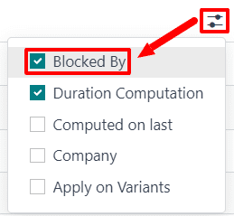 The settings for the Operations tab on a BoM.