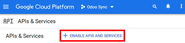 Enable APIs and Services on the API Project.