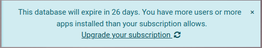 Too many users on a database error message