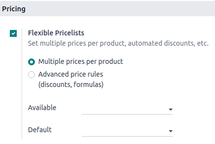 一般P0S管理設定で価格表を有効にする