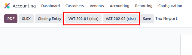 Thai purchase and sales taxes reports