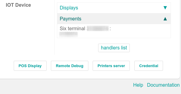 Confirmar a conexão ao terminal de pagamento Six