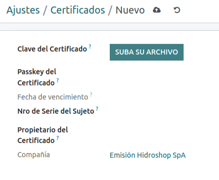 Configurarea certificatului digital.