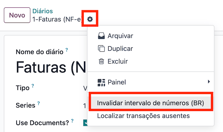 Selectarea invalidării intervalului de numere în Odoo.