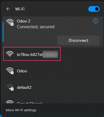 Rețele WiFi disponibile pe computer.