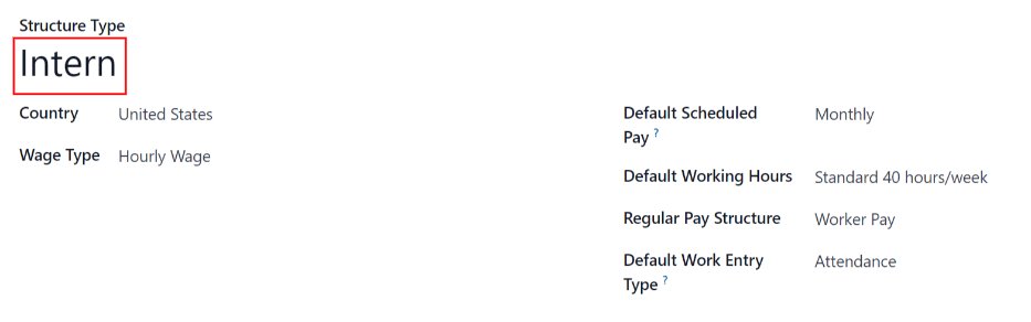 Formular de tip nou de structură de completat la crearea unui nou tip de structură.