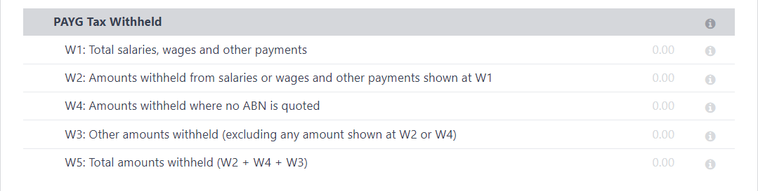 Innehållen PAYG-skatt och sammanfattning av BAS-rapport i Odoo