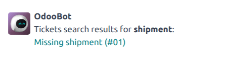 View of the results from a helpdesk search in a Live Chat conversation.