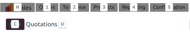 A selection of keyboard shortcuts in Odoo.