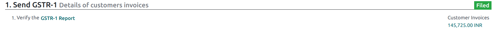 GSTR-1 อยู่ในสถานะยื่นแล้ว