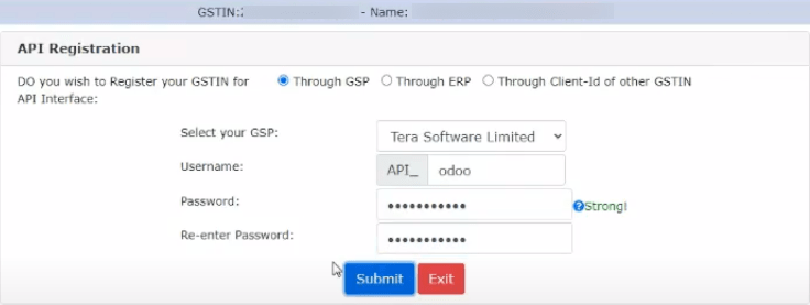 ส่งชื่อผู้ใช้และรหัสผ่านเฉพาะ API