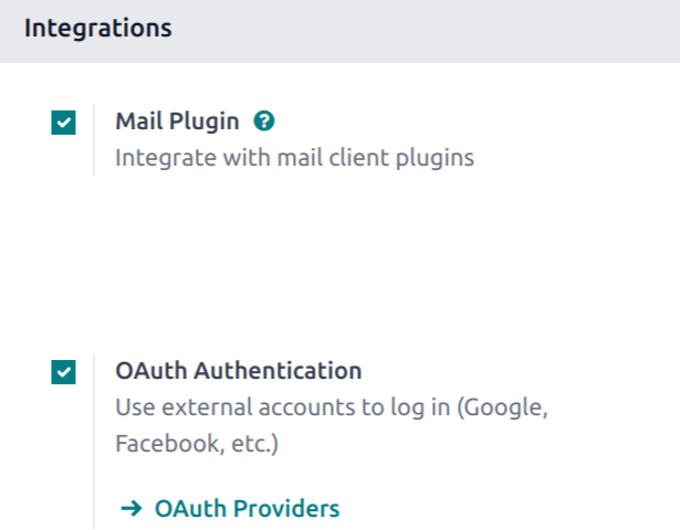 เปิดใช้งานการตั้งค่า OAuth ในแอปการตั้งค่า