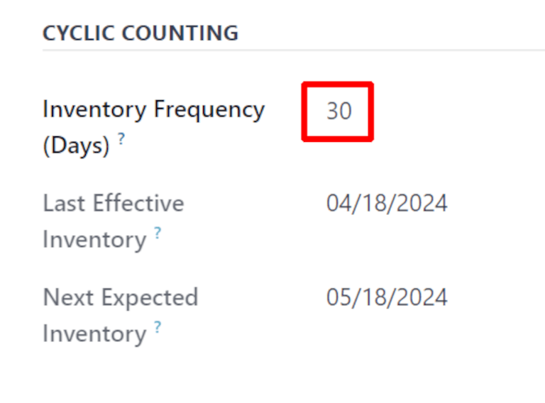 Location frequency setting on location.