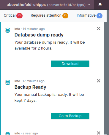 Database backup