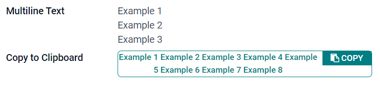 Examples of Multiline Text fields with different widgets